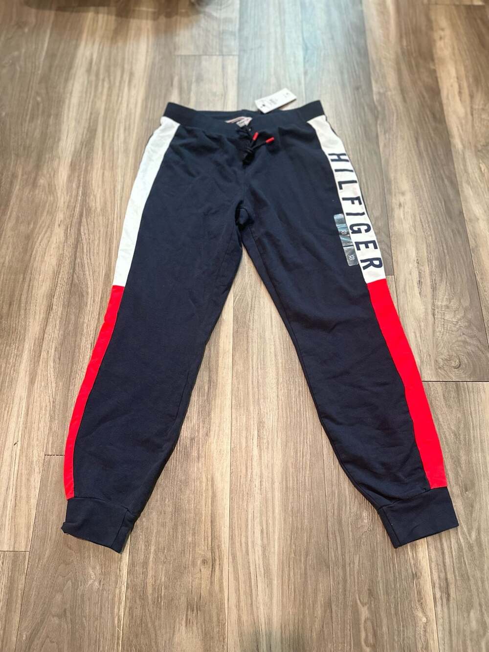 Tommy Hilfiger Sport Women’s XS Navy Logo Colorblock Jogger Pants NWT